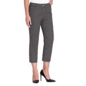 Hilary Radley Geometric Print Stretch Cropped Pant
